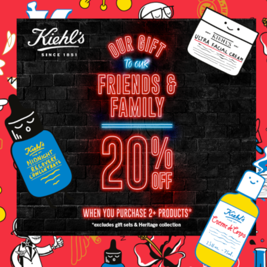 20% Off Everything At Kiehl’s