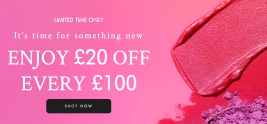 Space NK Discount Weekend –  £20 off every £100