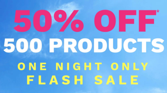 LookFantastic 50% Off Flash Sale