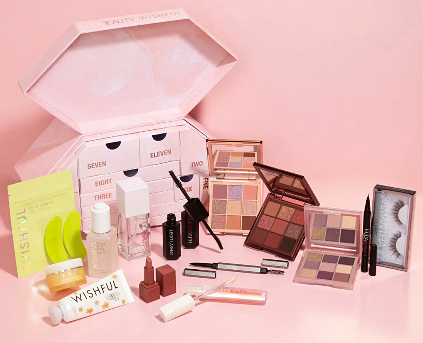 Huda Beauty advent calendar 2021 contents inside