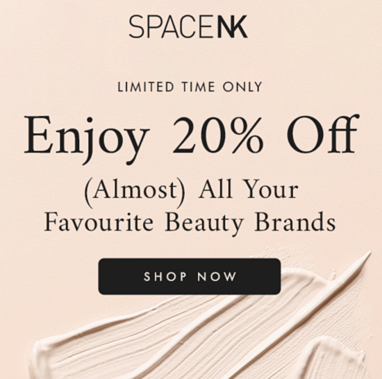 20% Off (Almost) Everything At Space NK