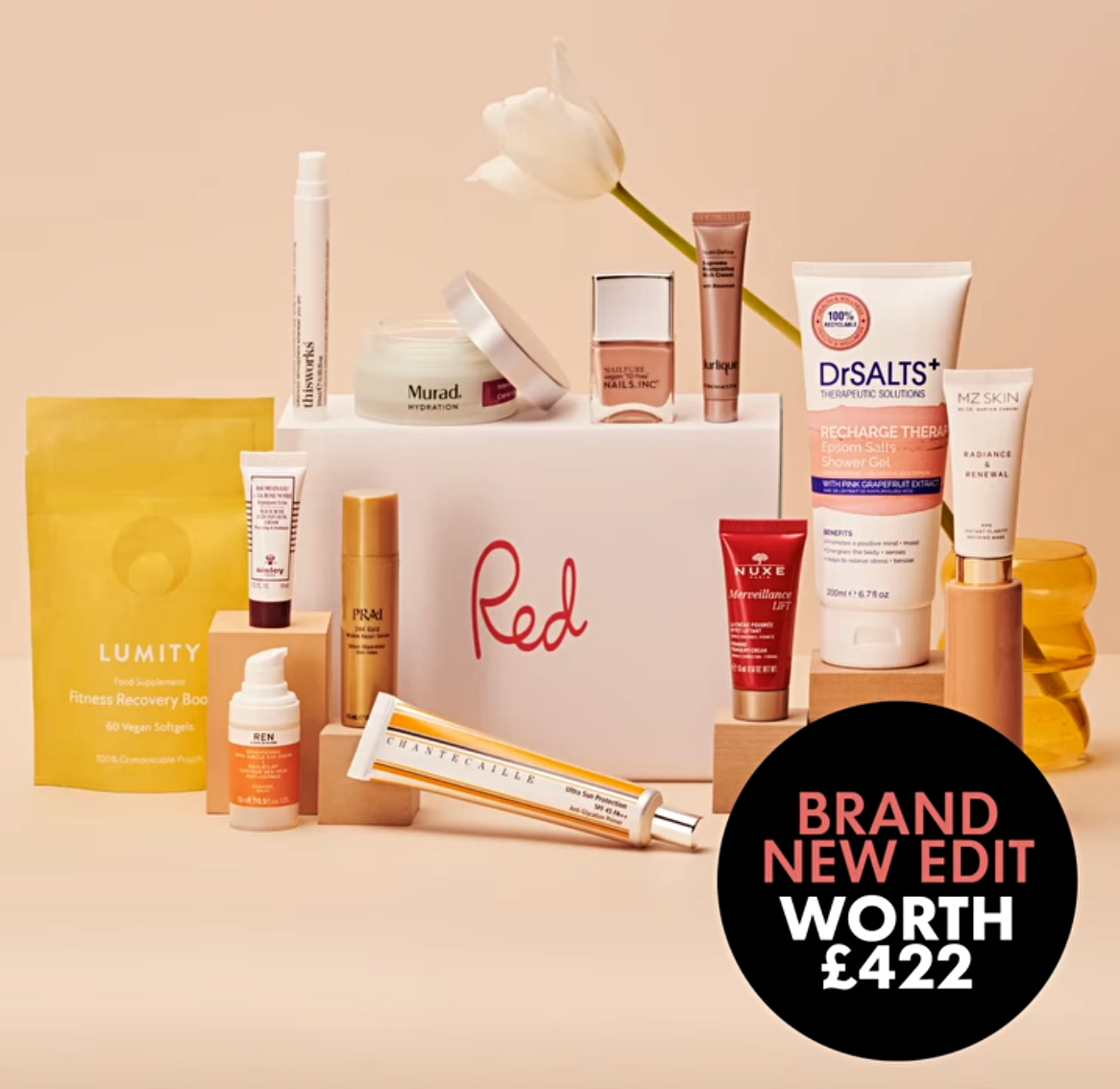 Red Beauty Box Red Luxe Beauty Box 2022 - Worth £422!
