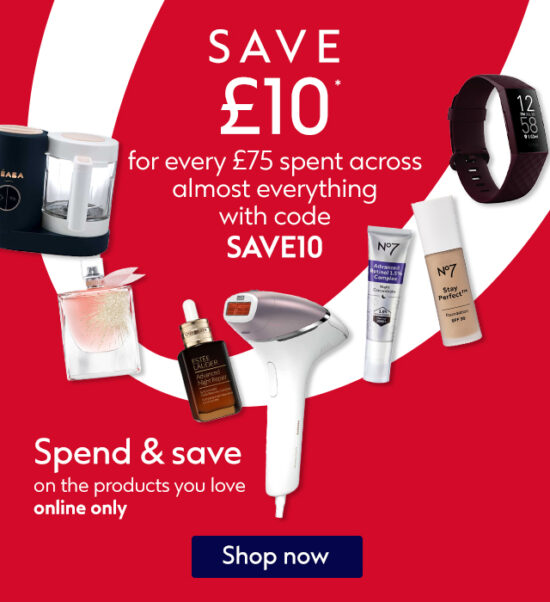 Boots Discount – £10 off for every £75