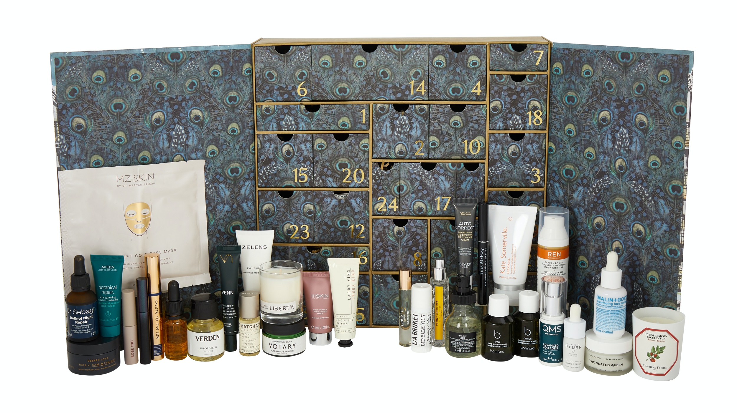Liberty beauty advent calendar 2022 contents