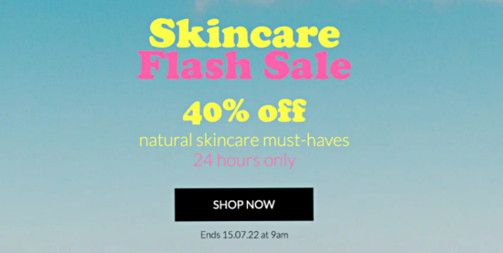 Naturisimo 40% Off Skincare Flash Sale