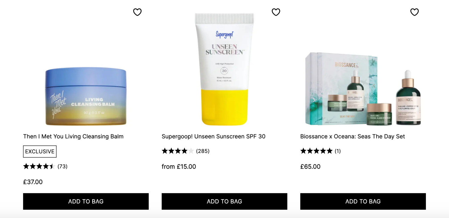 Cult Beauty skincare