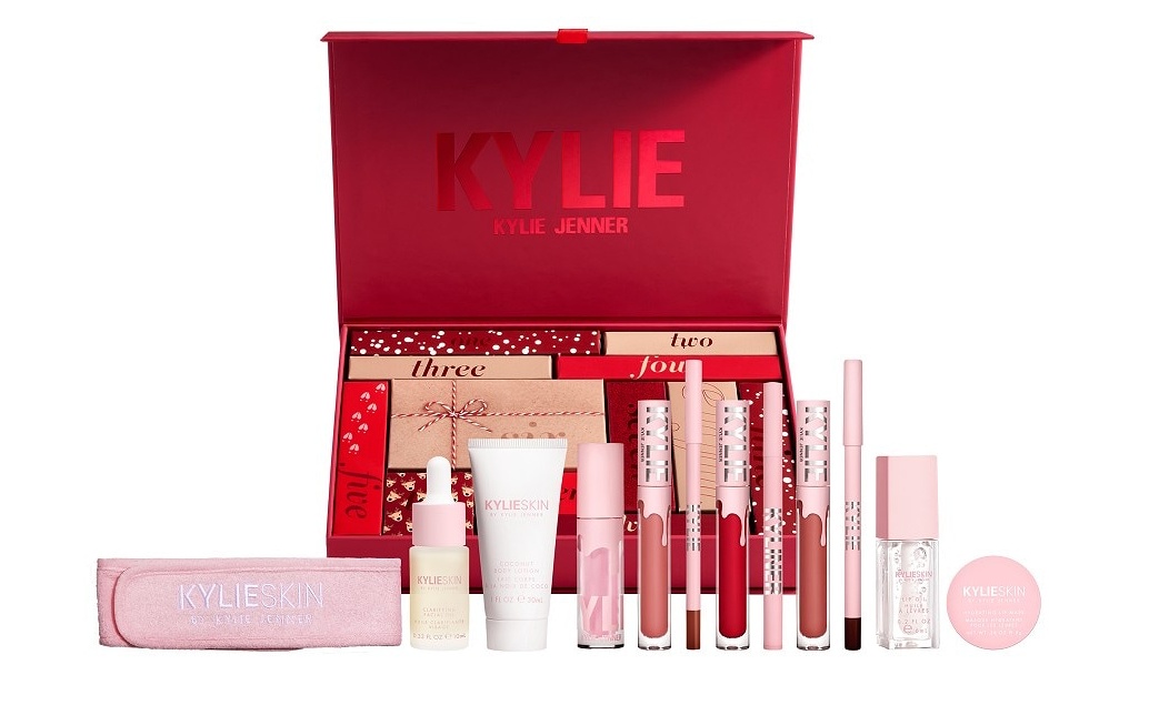 Kylie Cosmetics beauty advent calendar contents
