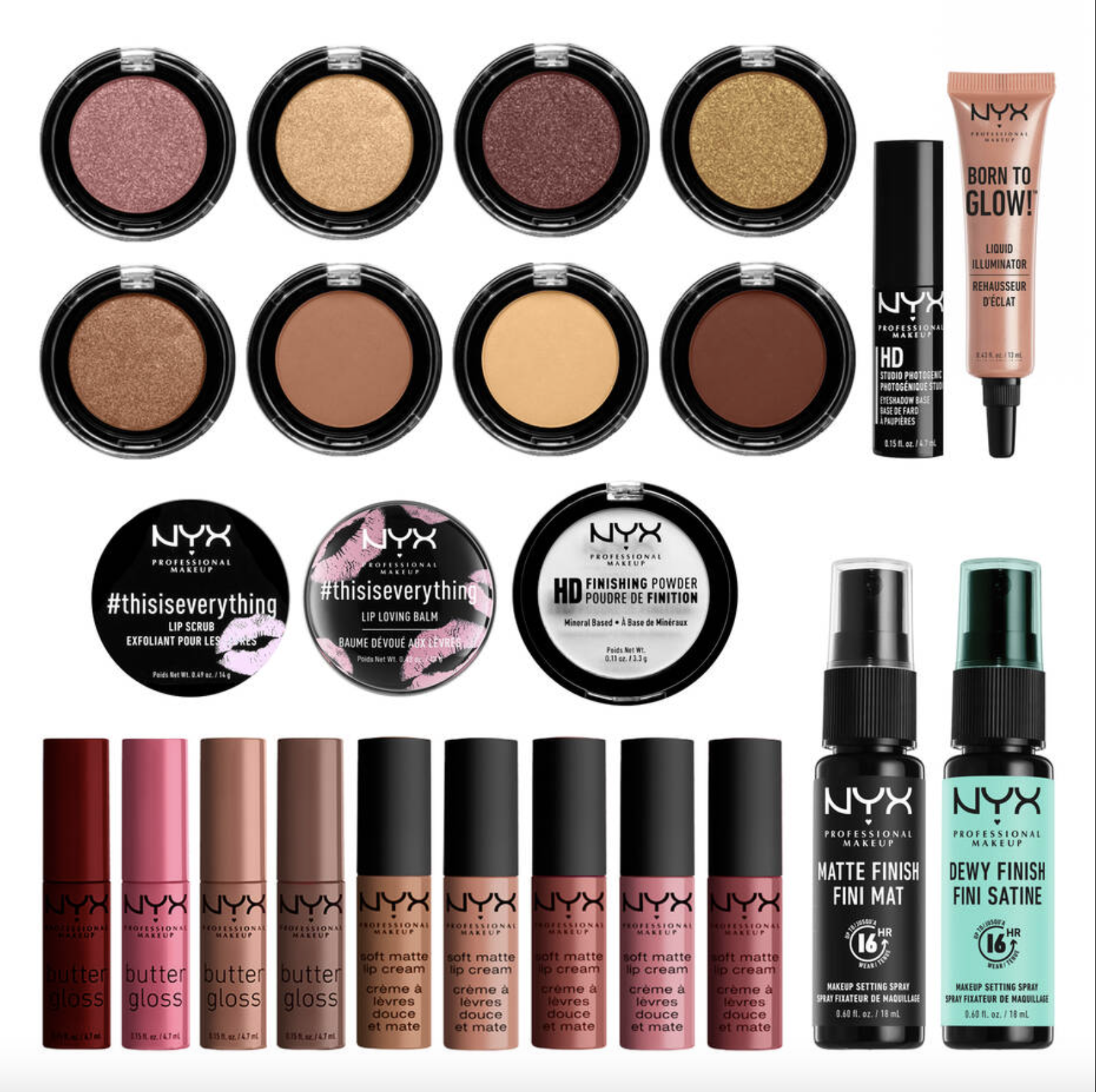 NYX Advent Calendar 2022 Contents