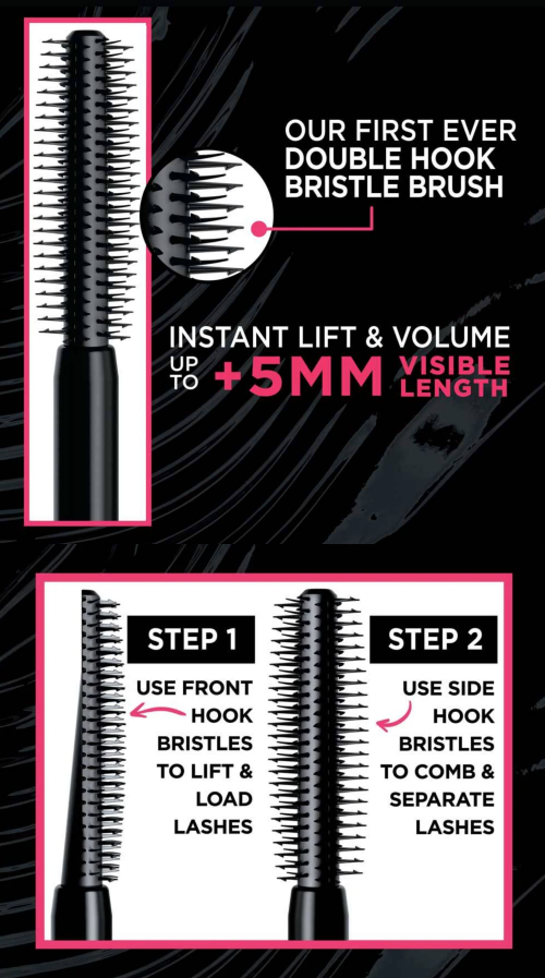 L'Oreal Paris Telescopic Lift Black Mascara brush-down