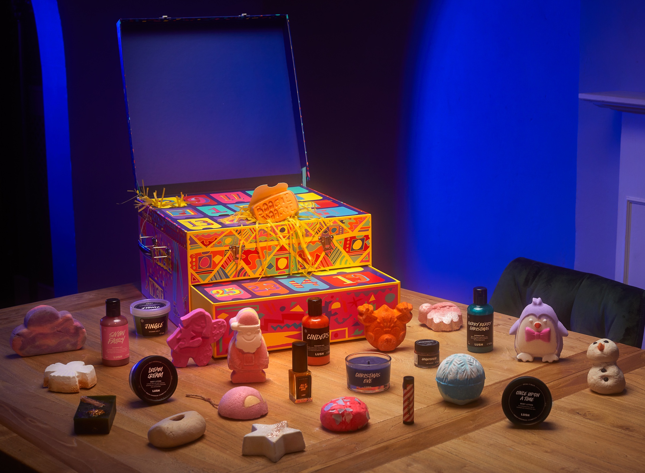 LUSH advent calendar 2023 inside