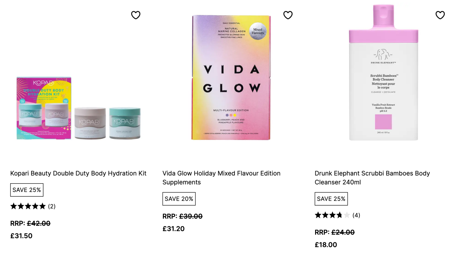 Cult Beauty body products sale