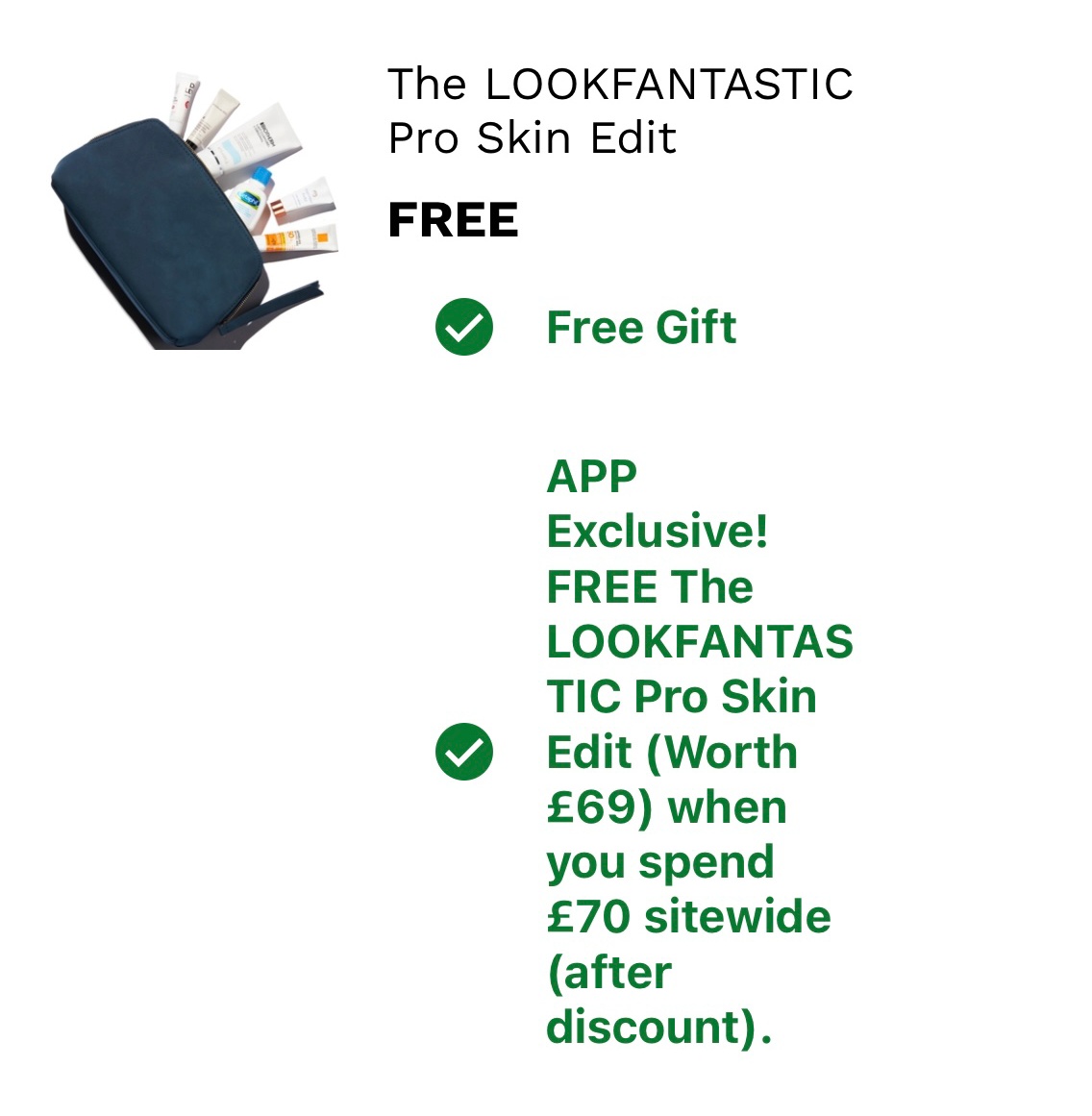 Lookfantastic free gift