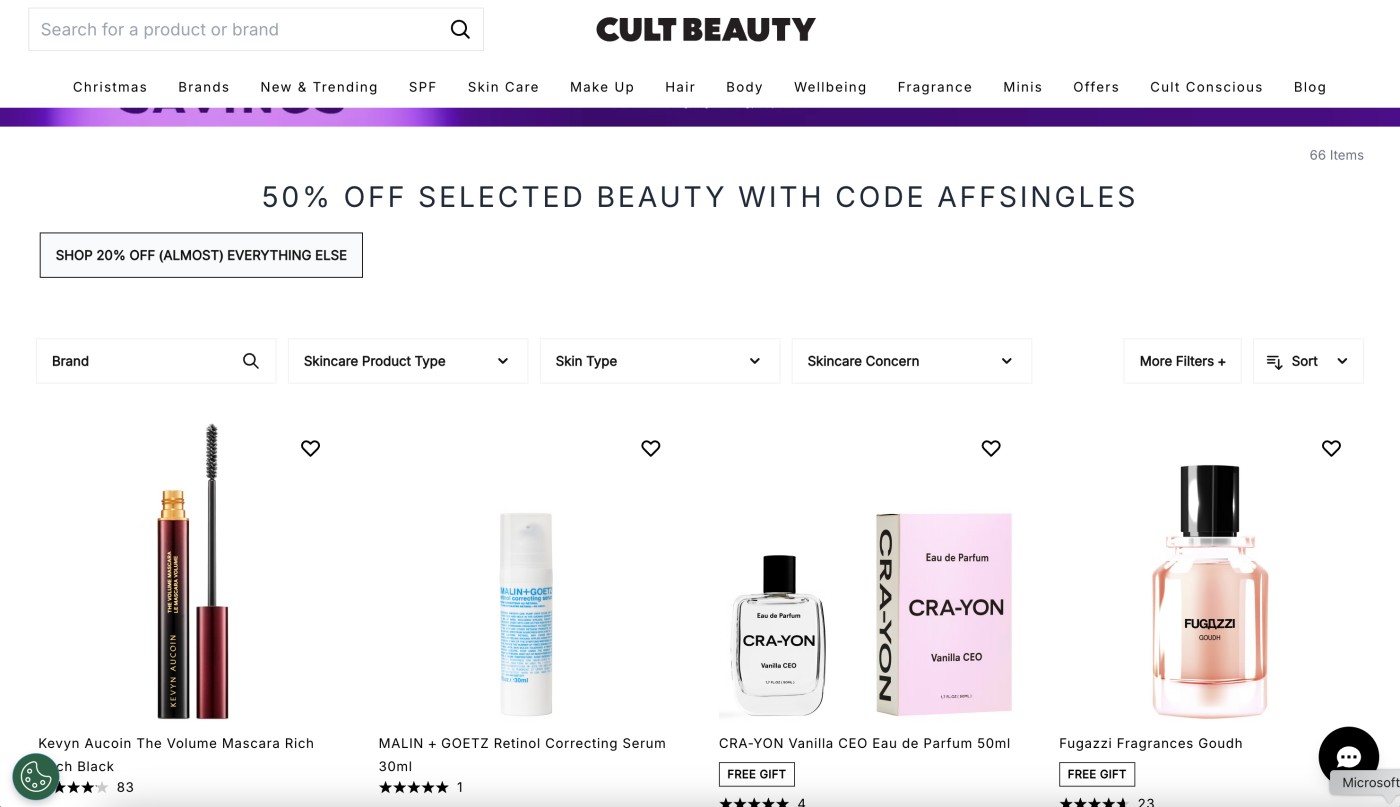 Cult Beauty Singles Day 2024