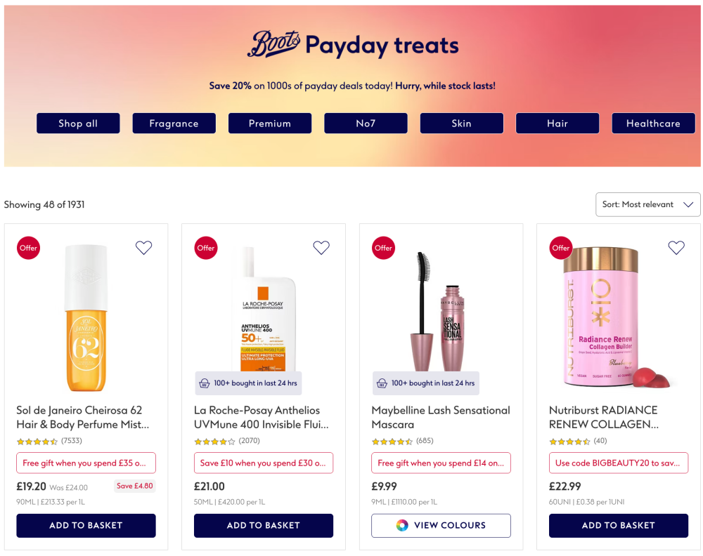Boots Payday Sale