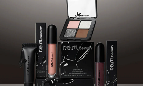 r.e.m. beauty x Ariana Grande Dangerous Woman anniversary collection featuring glossy balms, lip mask and Sweet Dreams eyeshadow quad