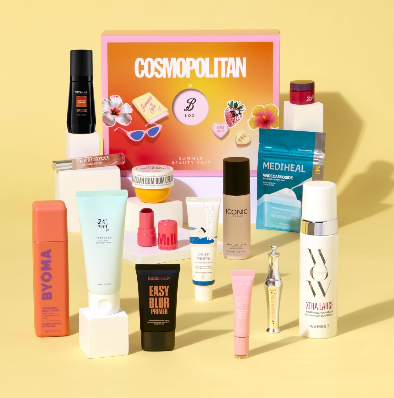 Boots x Cosmopolitan Summer Beauty Edit with contents