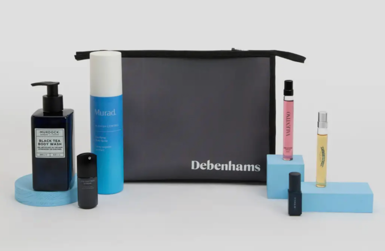 Debenhams The Ultimate Men's Edit showing included grooming products