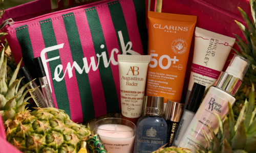 Fenwick Summer beauty bag gift with purchase and full contents
