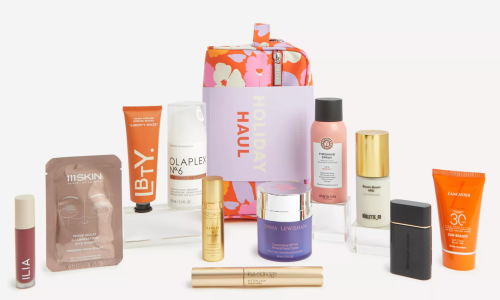 Liberty Holiday Haul Beauty Kit 2026 contents and wash bag