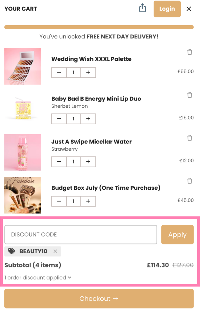 P.Louise 10% Off Discount Code BEAUTY10 entered at checkout