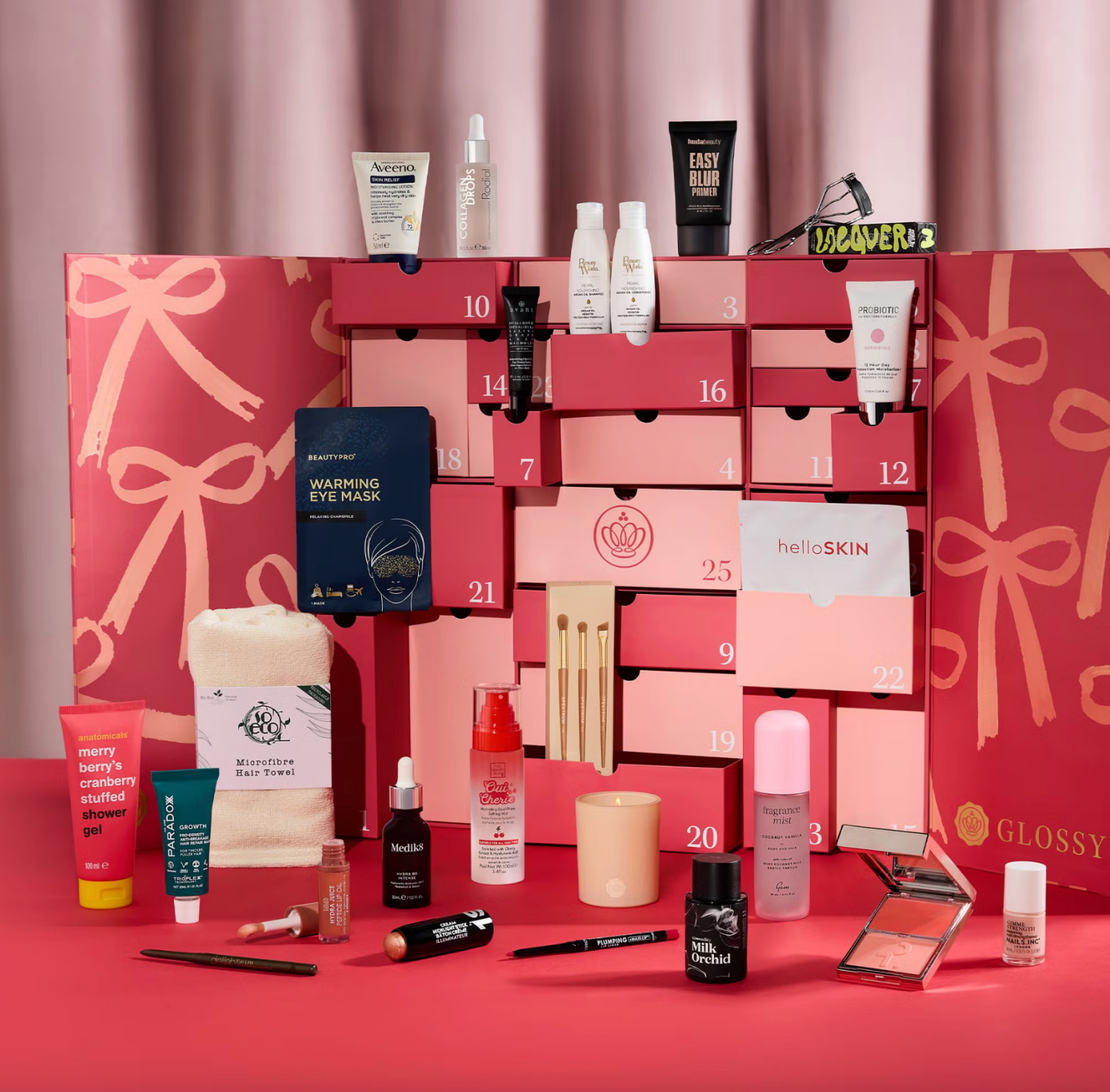 Glossybox Advent Calendar 2026 with contents open