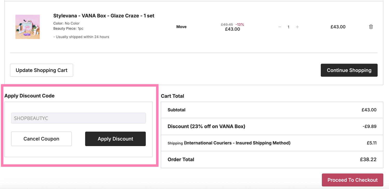 Stylevana VANA Box discount code