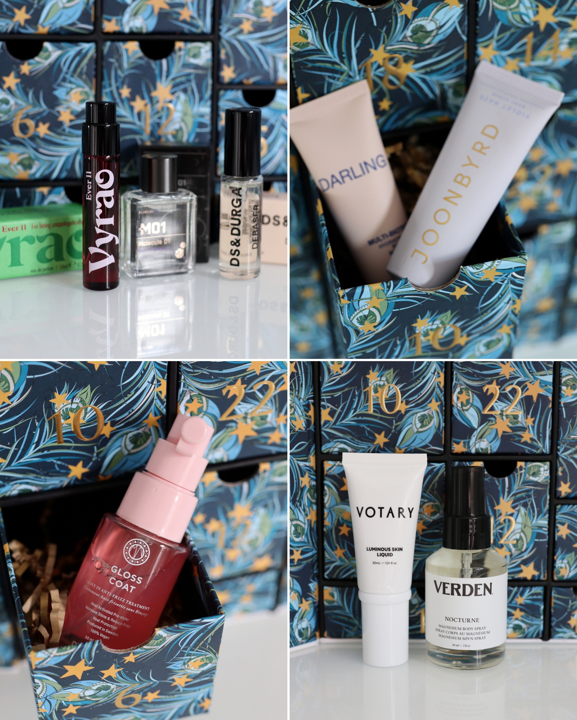 Liberty Advent Calendar fragrance and bath and body contents